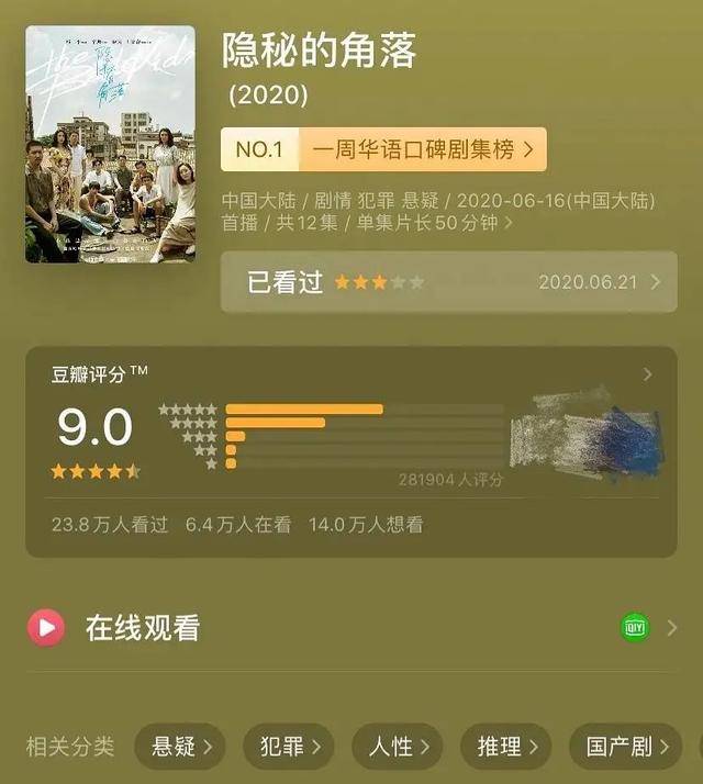 《隐秘的角落》为国产网剧蒙上遮羞布,秦昊是否被捧杀?