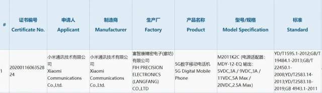 首款骁龙888手机正式入网:支持55W快充,预计明年1月发布