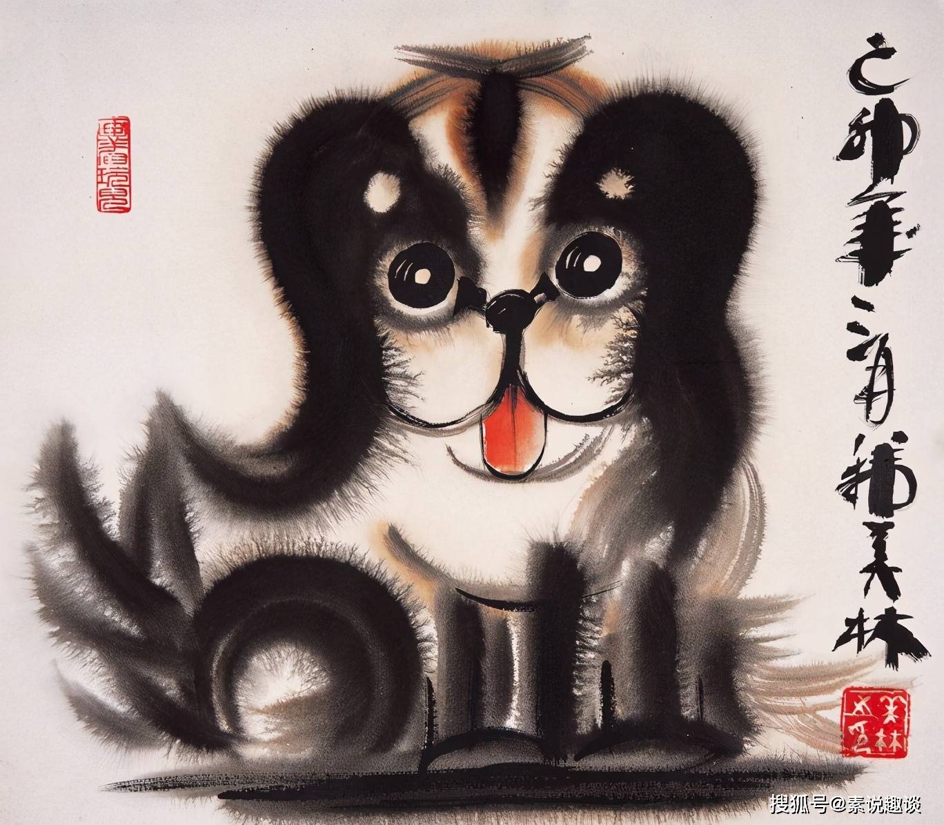 韩美林画的狗,黄永玉画的老鼠,童趣风格不比齐白石差