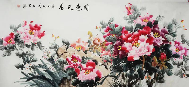 王君和她的牡丹作品欣赏