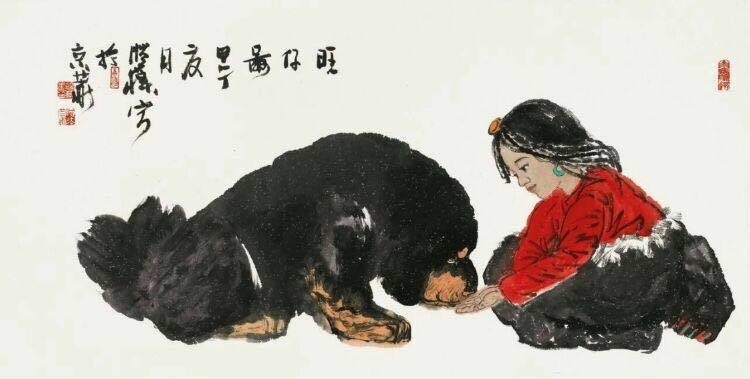水墨藏獒奇才——腾模先生,画獒界第一