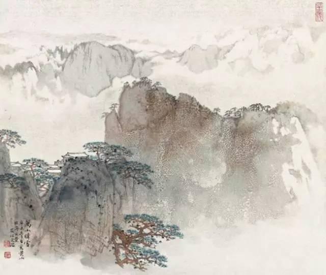 宋文治泼彩山水,让人沉醉!