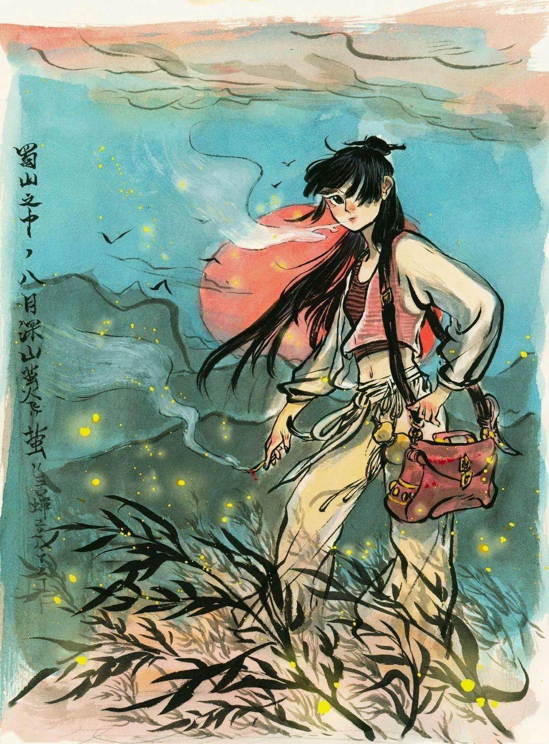这位“天才”少女的水墨画,把中国风描绘到极致