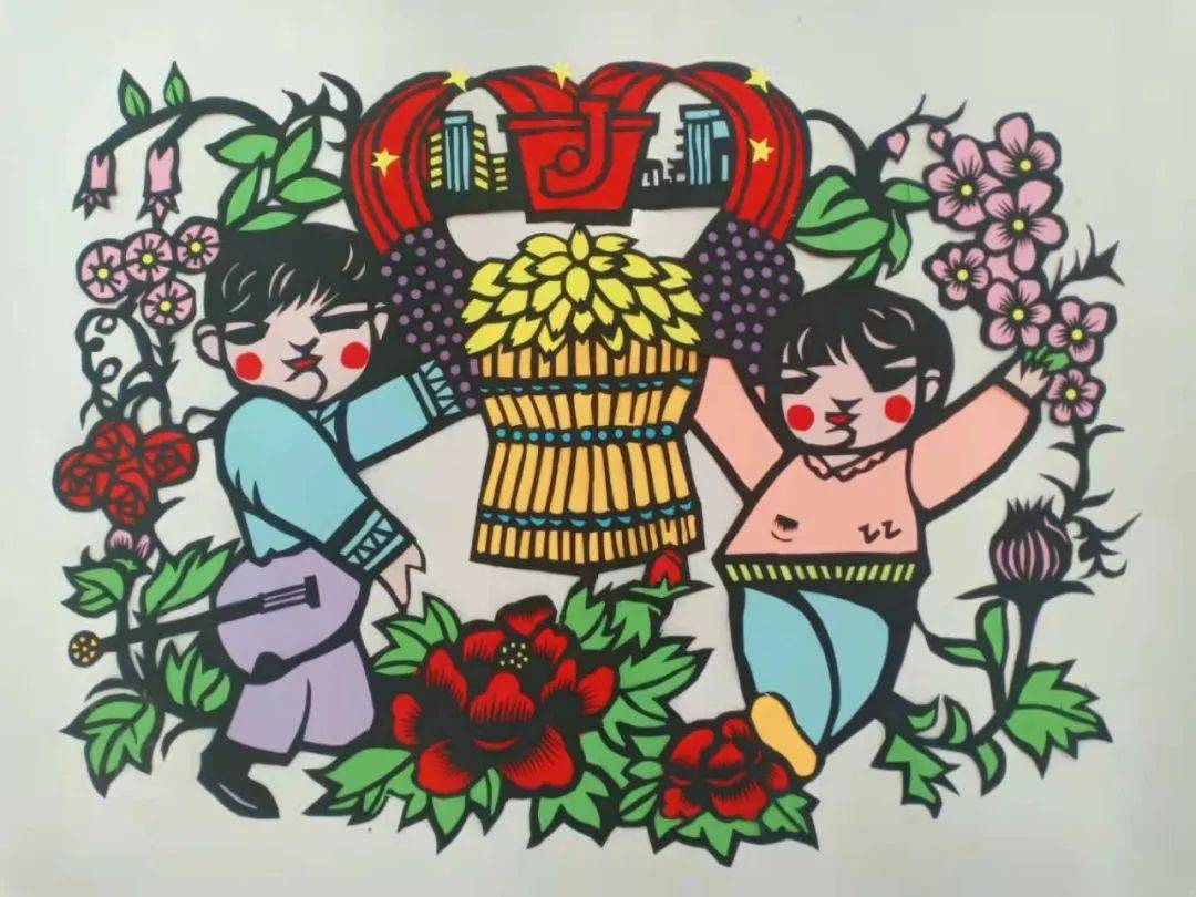 百年路 中国梦】碾子山剪纸协会作品