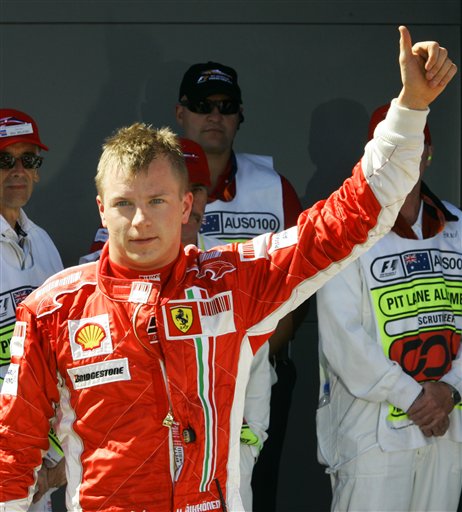 (03/17)莱科宁夺取F1揭幕站杆位 赛车故障导致马萨退出