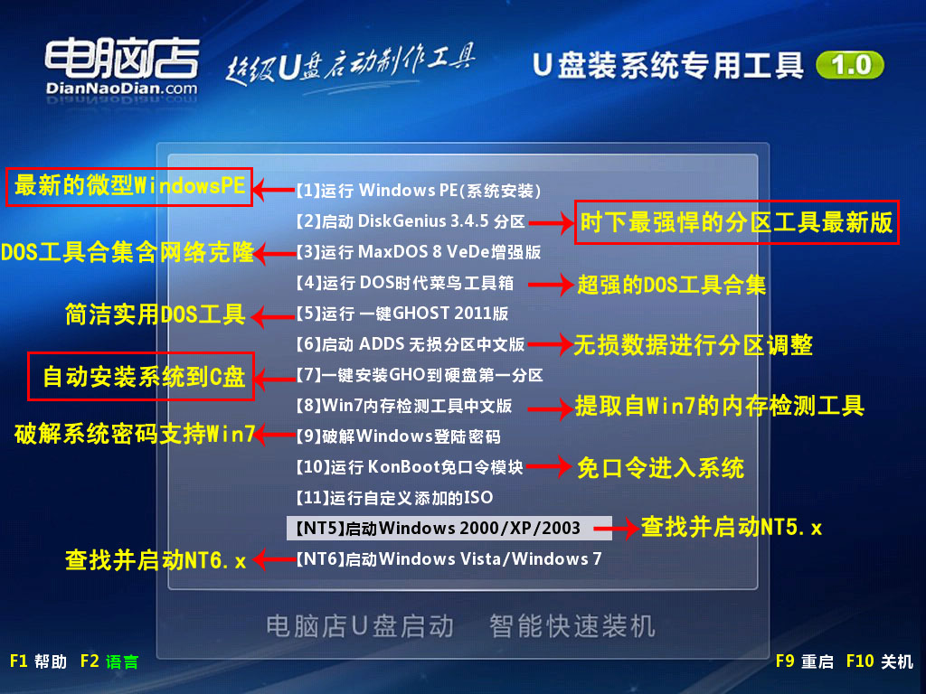 u盘装系统软件-电脑店U盘装系统专用工具 V1.0(网络版)