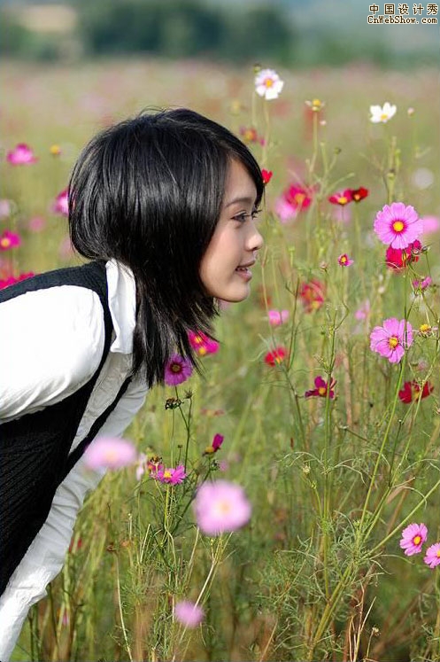 Photoshop调出人物照片梦幻的淡紫色
