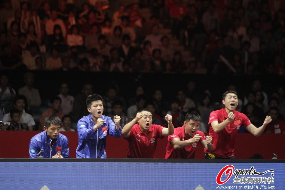 张继科输球马龙俩3-0胜 男乒3-1德国世乒赛7连冠