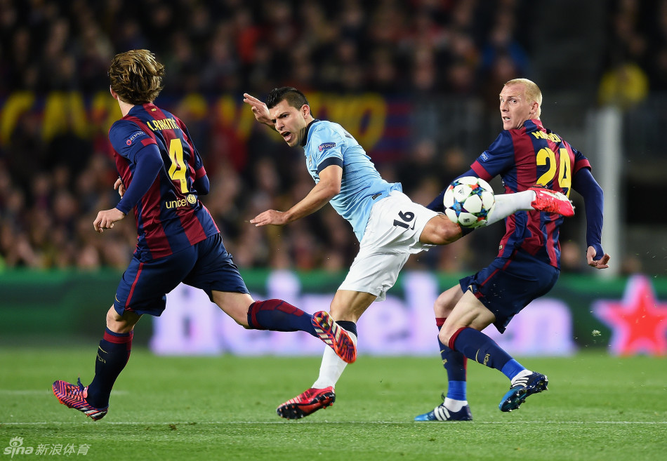 【欧冠】梅西助攻阿圭罗失点球 巴萨双杀淘汰曼城