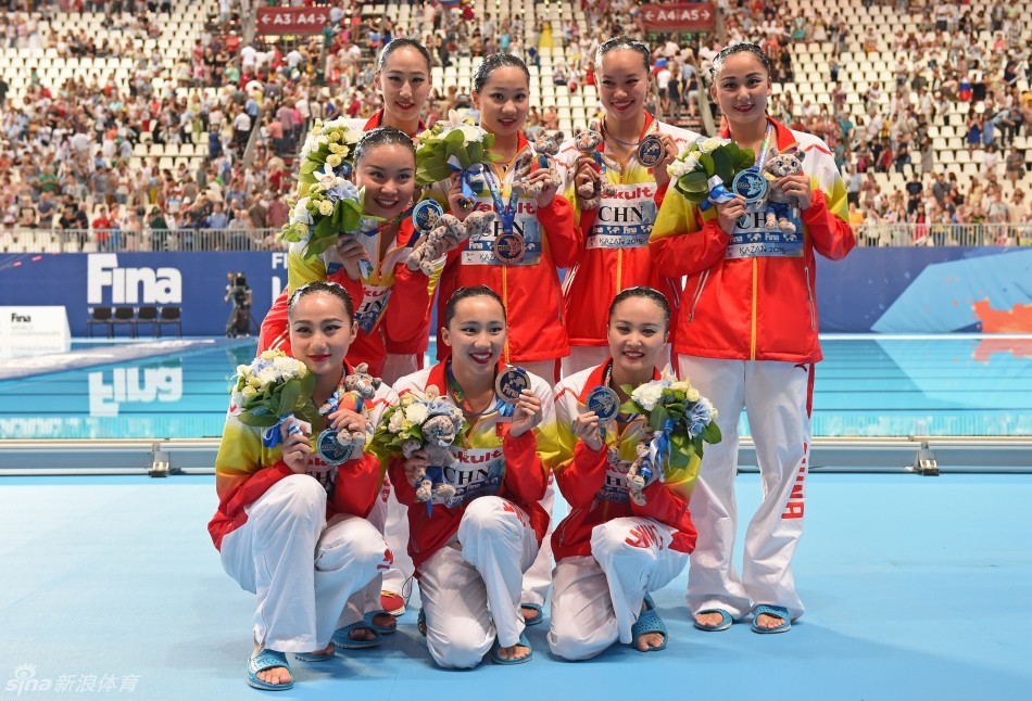 【B】花游集体技术自选中国摘银 俄罗斯夺冠日本季军