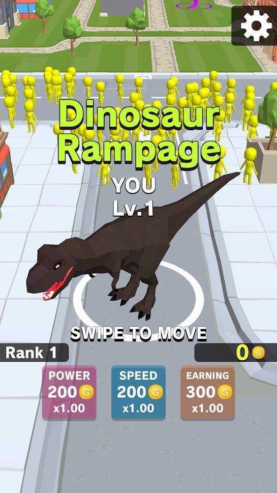 吞人类毁城市灾难休闲手游《Dinosaur Rampage》