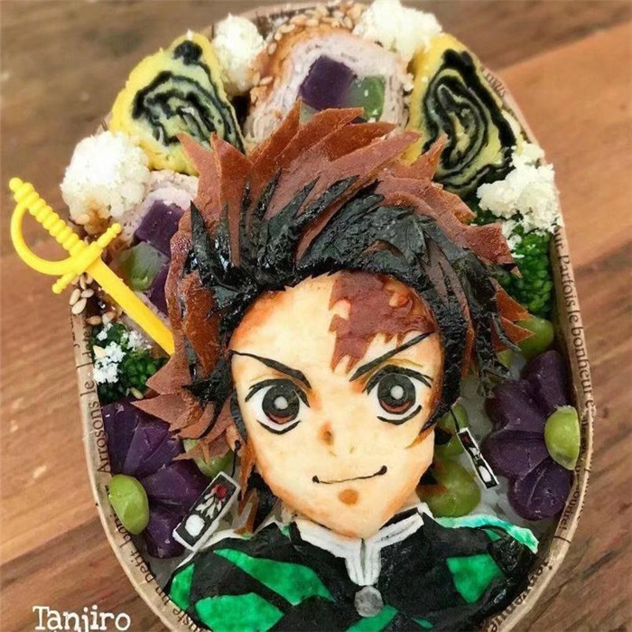 鬼灭之刃出精致便当,美到不忍下口,网友:给我来份无惨套餐