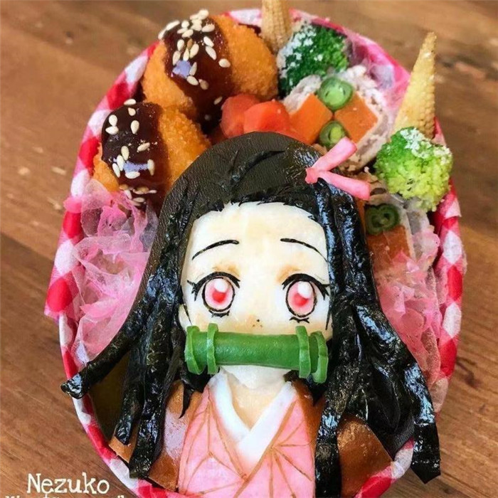 鬼灭之刃出精致便当,美到不忍下口,网友:给我来份无惨套餐