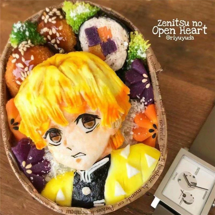 鬼灭之刃出精致便当,美到不忍下口,网友:给我来份无惨套餐