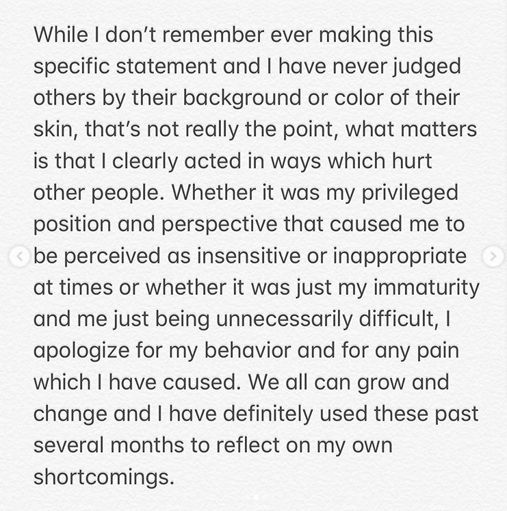 美国知名女星歧视黑人女演员称要在其假发中拉大便,发长文道歉拿怀孕博同情