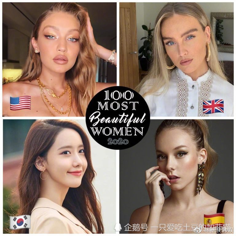 美媒评2020百大最美女星,孙艺珍夺冠、热巴排名23刘亦菲77