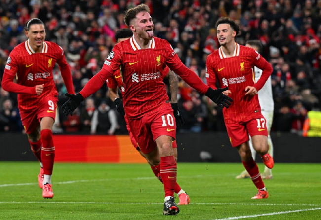 欧冠-姆巴佩失点麦卡利斯特破门 利物浦2-0皇马