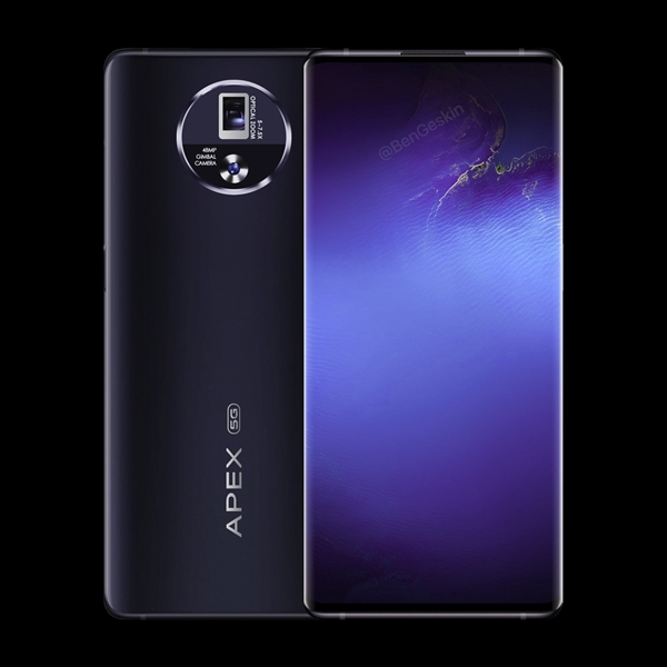 或将搭屏下摄像头 vivo APEX 2020非官方渲染图曝光