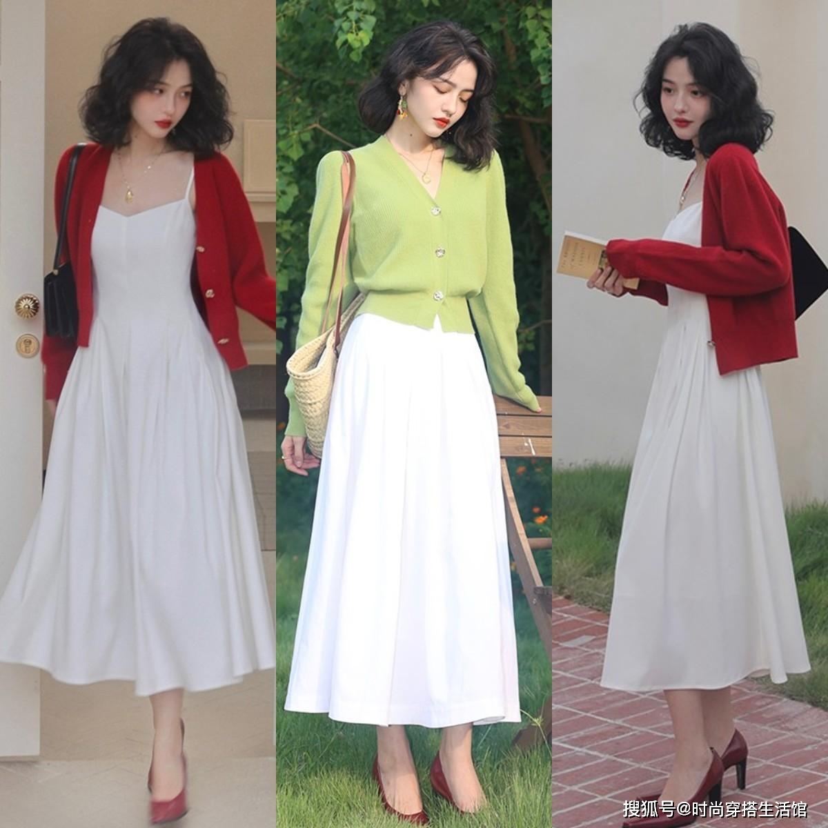 【花资】【转】立秋后火了一种穿法,叫:开衫+裙子,洋气显瘦不说,回头率超高