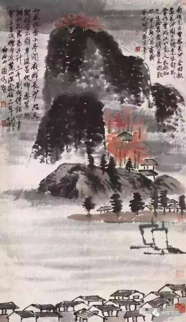齐白石最具诗情画意山水画50幅!