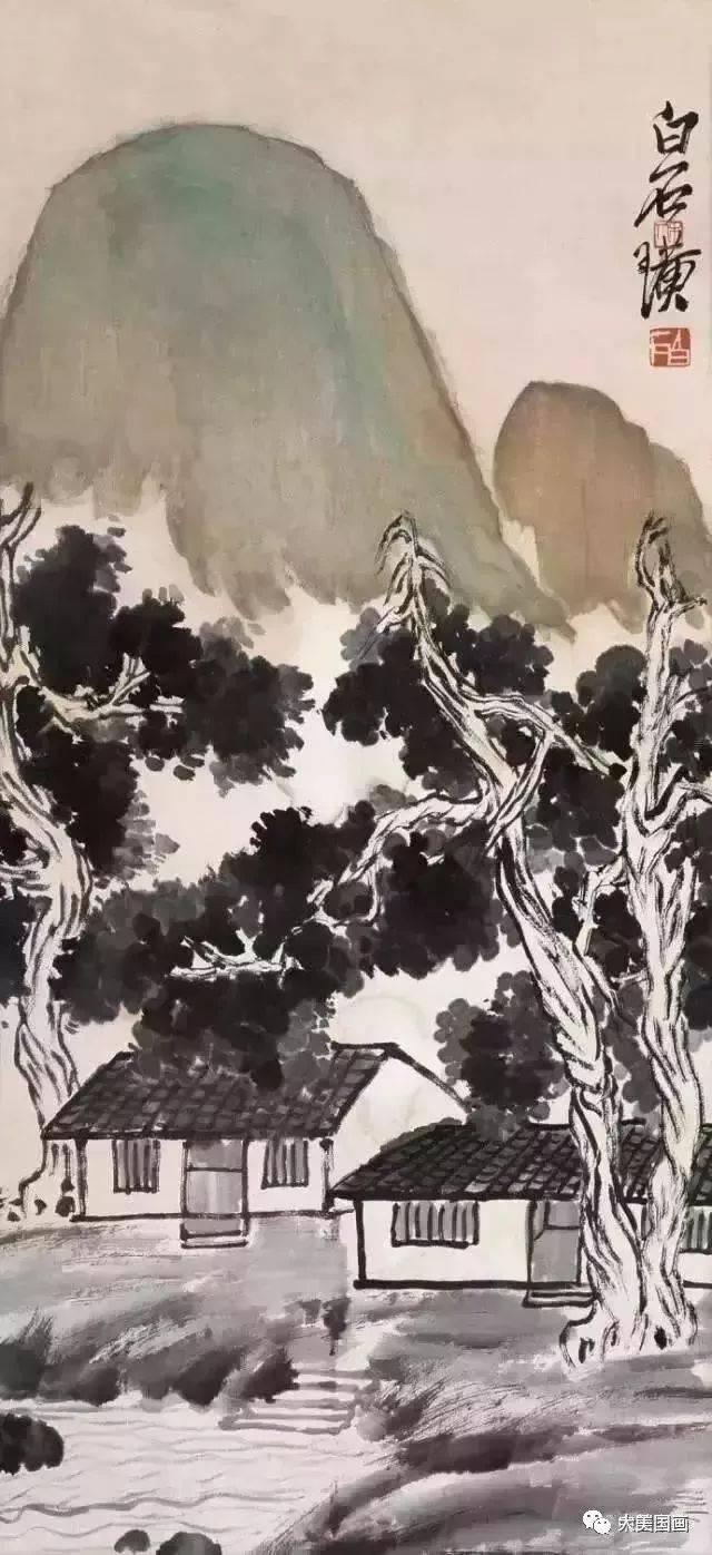 齐白石最具诗情画意山水画50幅!