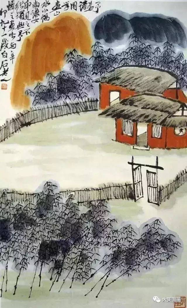 齐白石最具诗情画意山水画50幅!