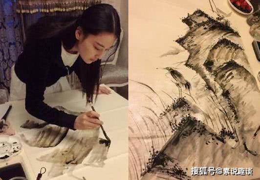 张馨予新油画作品以假乱真,为浪姐2加油,绘画技巧不输专家