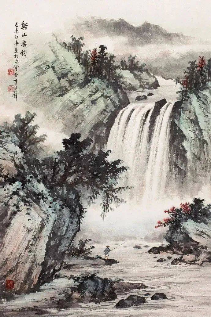 秀美国画山水,自成一格,气势万千