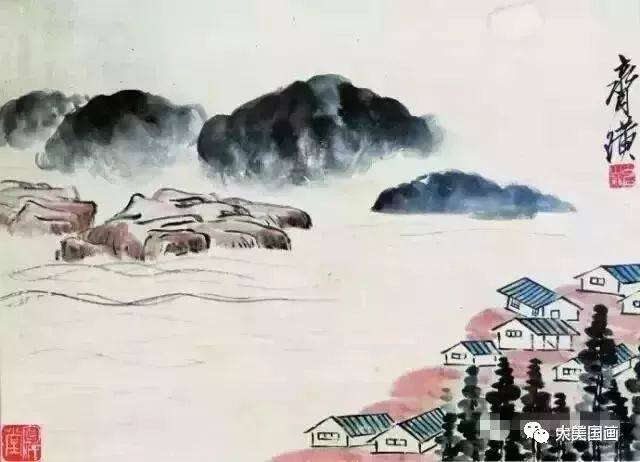 齐白石最具诗情画意山水画50幅!