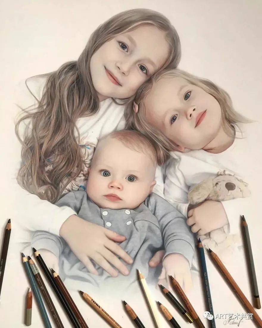 俄罗斯美女艺术家——宛如高清照片般的铅笔画