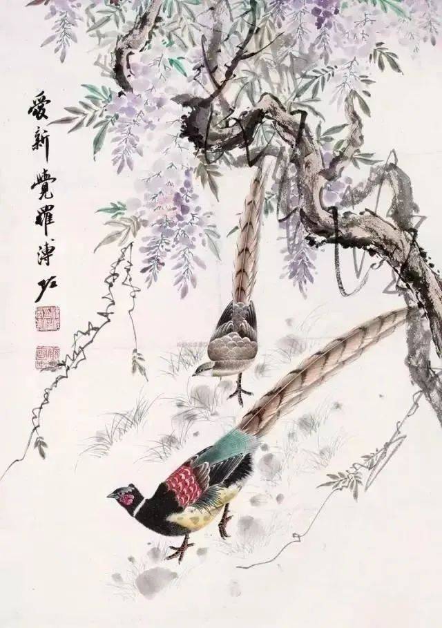 国画大师笔下的紫藤花—灿若云霞,紫气东来