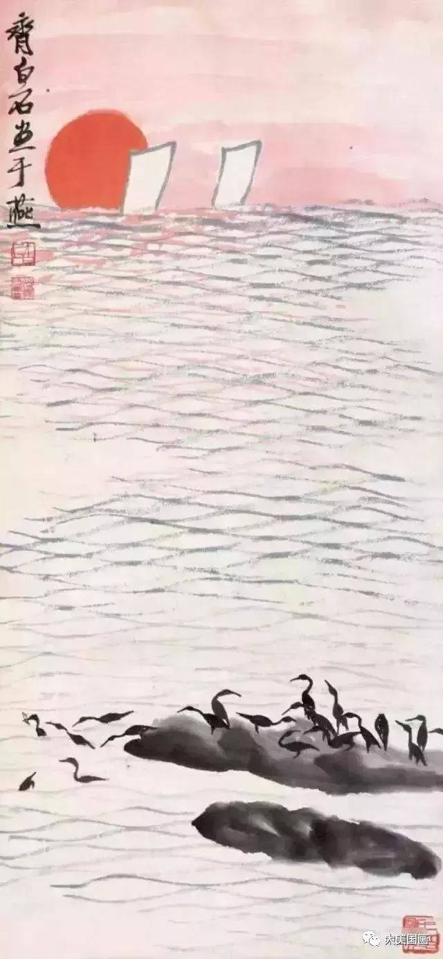 齐白石最具诗情画意山水画50幅!