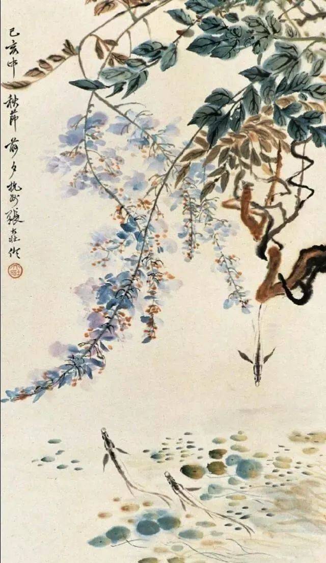 国画大师笔下的紫藤花—灿若云霞,紫气东来