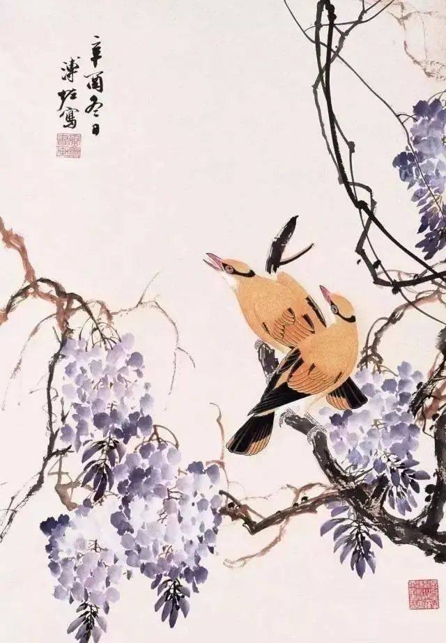 国画大师笔下的紫藤花—灿若云霞,紫气东来