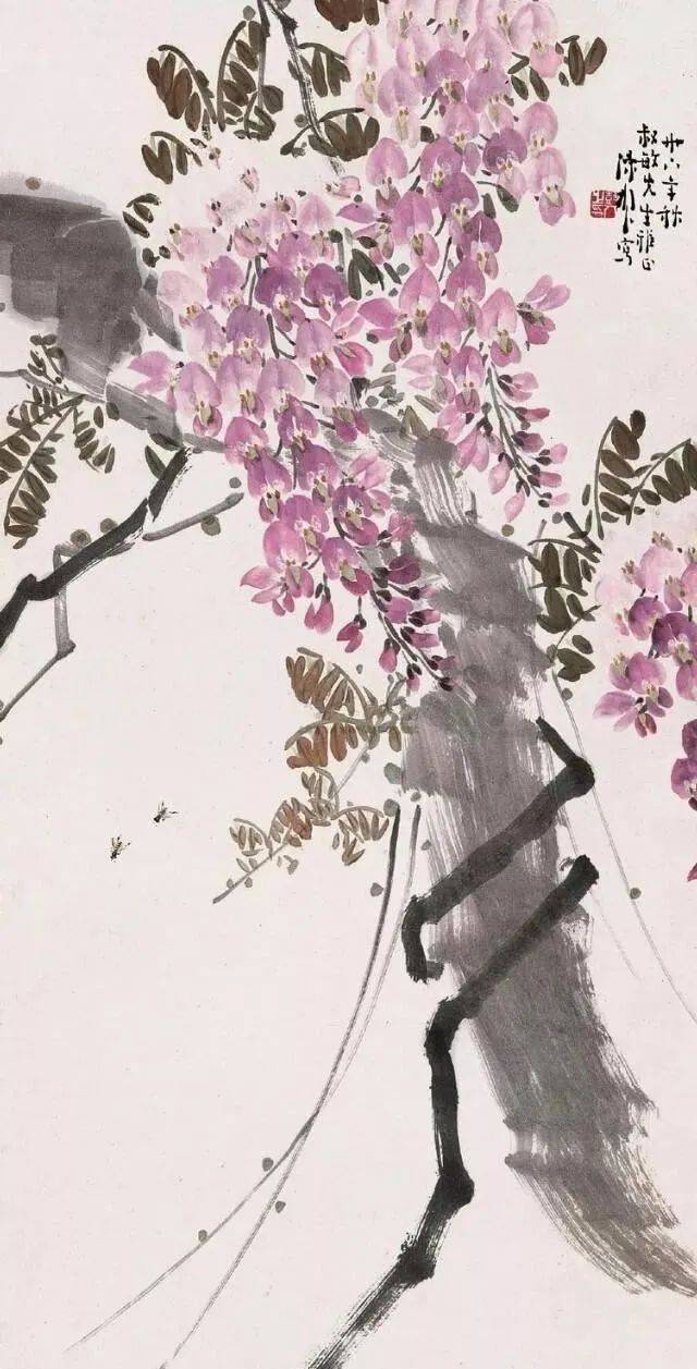 国画大师笔下的紫藤花—灿若云霞,紫气东来