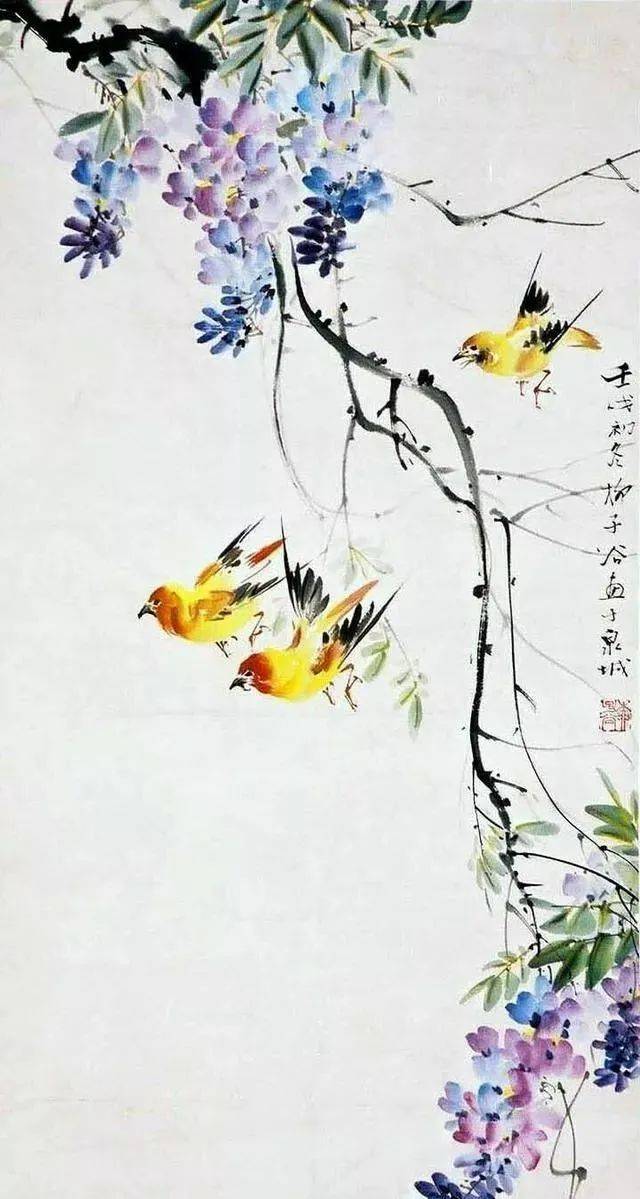国画大师笔下的紫藤花—灿若云霞,紫气东来