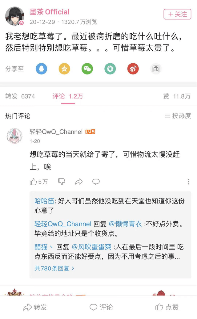 墨茶,那个想吃草莓却买不起的年轻人,死了