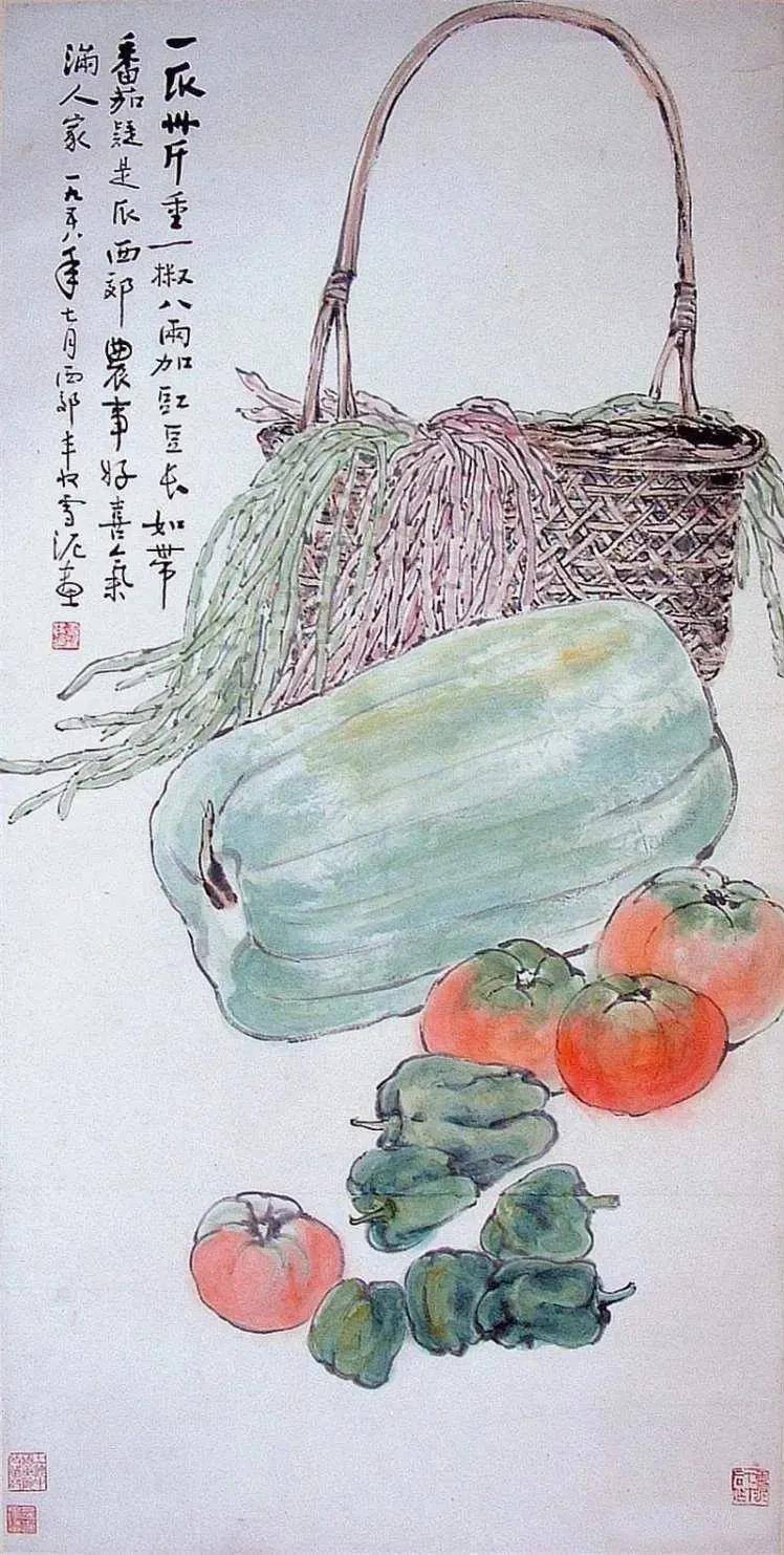 蔬果画得雅,也可成大家:少为人知的孙雪泥中国花鸟画作品
