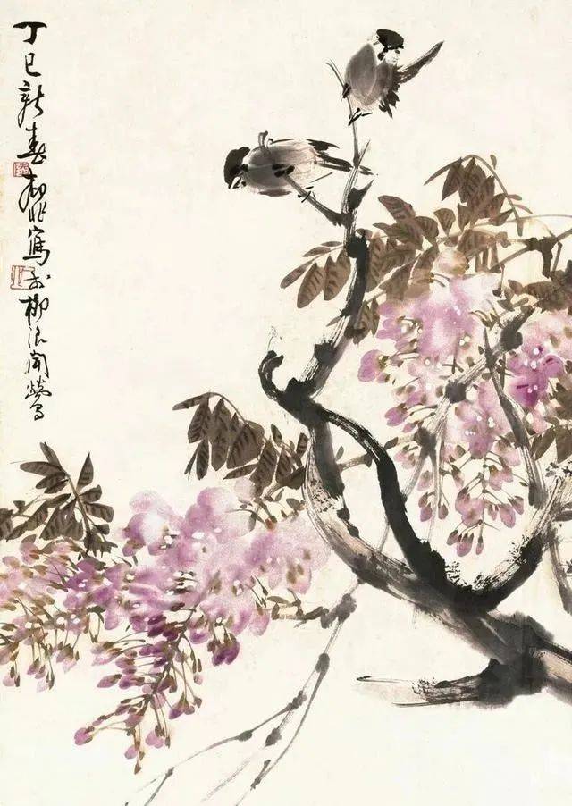国画大师笔下的紫藤花—灿若云霞,紫气东来