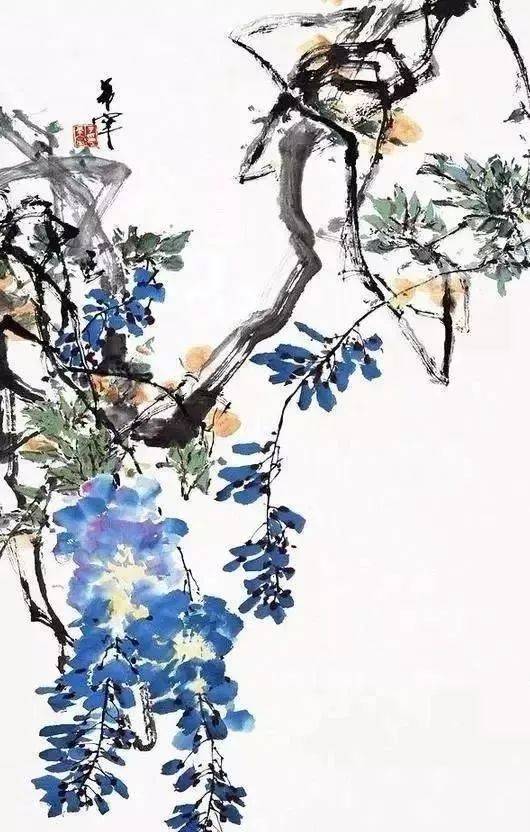 国画大师笔下的紫藤花—灿若云霞,紫气东来
