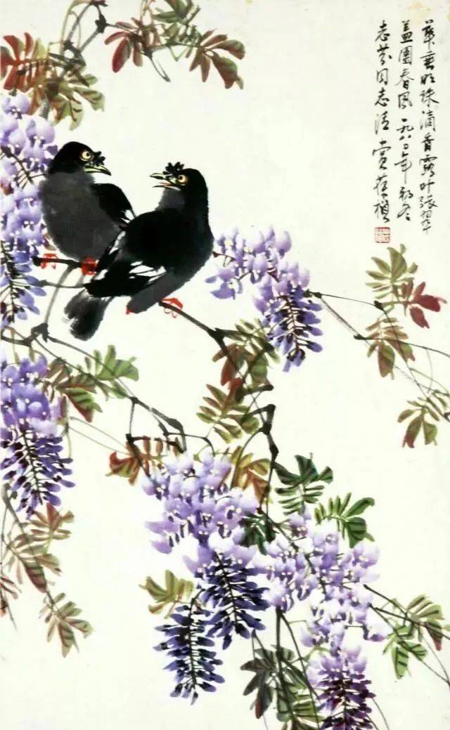 国画大师笔下的紫藤花—灿若云霞,紫气东来