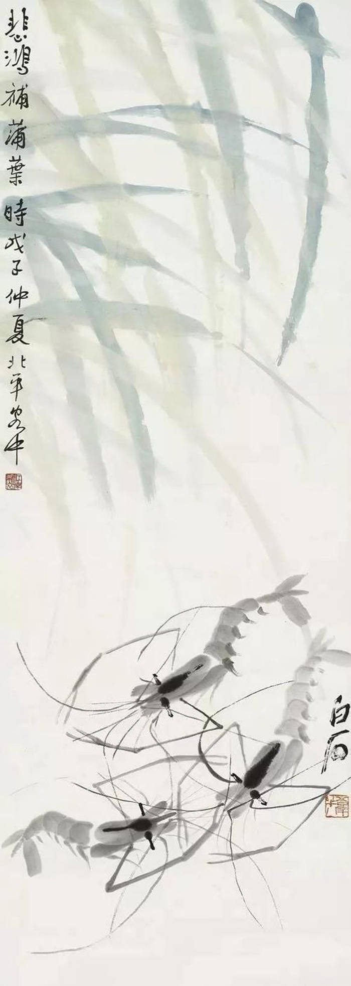 少白汤发周分享:都说齐白石画的虾好,其实他画的草虫比画的虾还要好