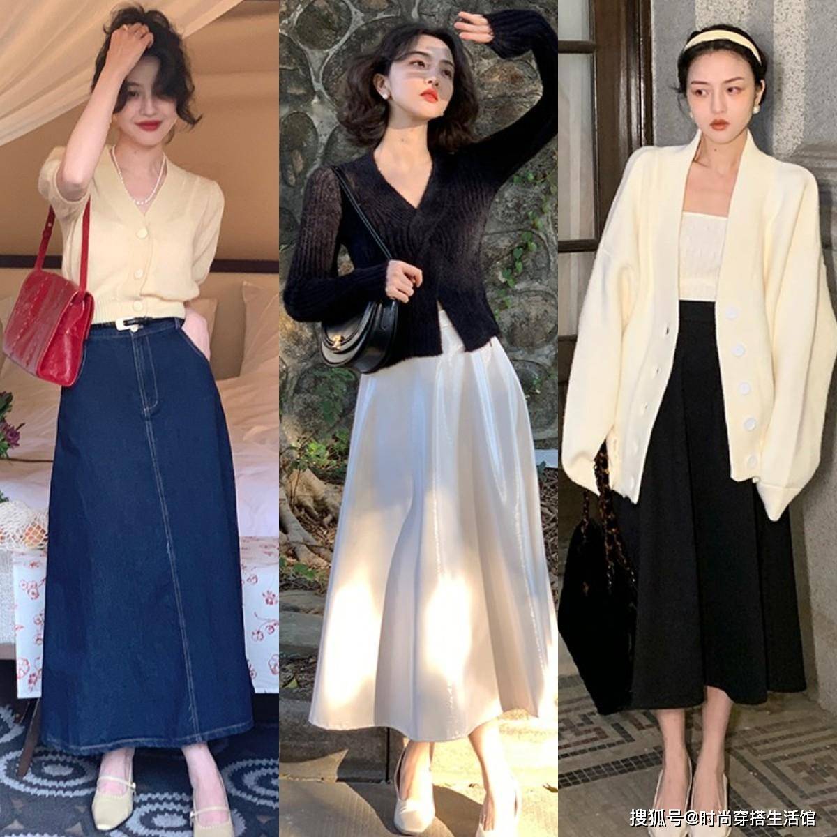 【花资】【转】立秋后火了一种穿法,叫:开衫+裙子,洋气显瘦不说,回头率超高
