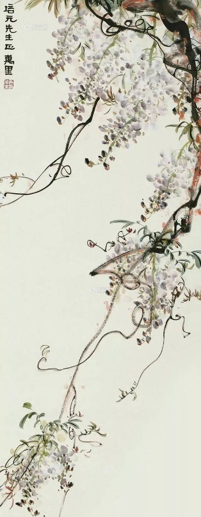 国画大师笔下的紫藤花—灿若云霞,紫气东来
