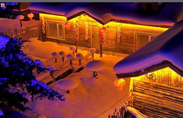 梦幻雪乡:童话般的冰雪世界,猪肉炖粉条、小鸡炖蘑菇一个也不少